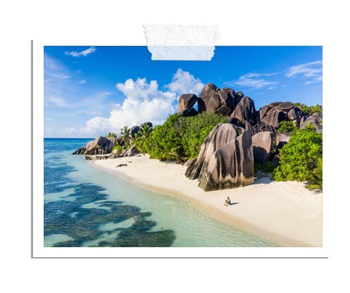 Cartello Seychelles In Plastica 30x20 Cm - Idea Regalo Di Viaggio Per Addii, Voucher Vacanze E Appassionati Di Viaggi - Regalo Divertente Per Uomo E Donna